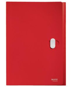 Aktovka plastová s priehradkami Leitz Recycle červená