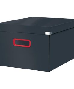 Stredná krabica Click & Store A4 Leitz Cosy zamatová sivá