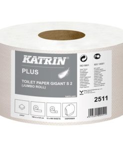 Toaletný papier 2-vrstvový KATRIN Plus Gigant Toilet S2 18 cm, celulóza, návin 100 m