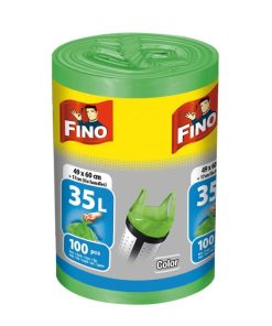 Vrecia zaväzovacie FINO Color 35 ℓ, 8 mic., 49 x 60 cm, zelené (100 ks)