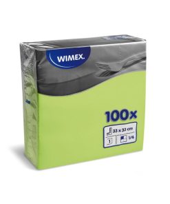 Papierové servítky 1-vrstvové GASTRO 33 x 33cm zelené (100 ks)
