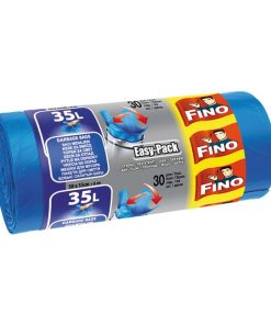 Vrecia zaväzovacie FINO Easy pack 35 ℓ, 15 mic., 50 x 55 cm, modré (30 ks)