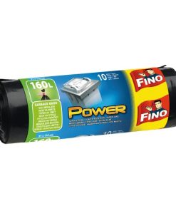 Vrecia zaväzovacie FINO Power 160 ℓ, 45 mic., 91 x 110 cm, čierne (10 ks)