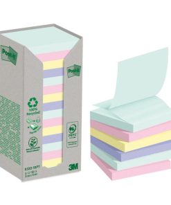 Samolepiace Z-Bločky Post-it recyklované, NATURE, 76x76 mm, dúhové, 16x100 lístkov
