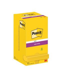 Samolepiaci bloček Post-it Super Sticky 76x76 narcisovo žltý 12x90l