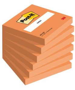 Samolepiaci bloček Post-it 76x76 oranžový 6 x 100 lístkov