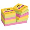 Samolepiaci bloček Post-it Super Sticky CARNIVAL, veľkosť 47,6 x 47,6 mm, 12 bločkov po 90 lístkov
