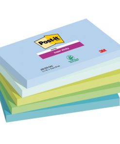 Samolepiaci bloček Post-it Super Sticky OASIS, veľkosť 76x127 mm, 5 bločkov po 90 lístkov