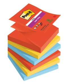 Samolepiace Z-bločky Post-it Super Sticky PLAYFUL, veľkosť 76x76 mm, 6 bločkov po 90 lístkov