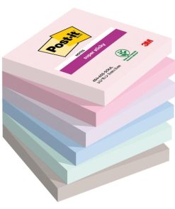 Samolepiaci bloček Post-it Super Sticky SOULFUL, veľkosť 76x76 mm, 6 bločkov po 90 lístkov