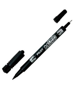 Popisovač obojstranný PILOT Twin Marker BeGreen 0,5 + 0,3 mm čierny