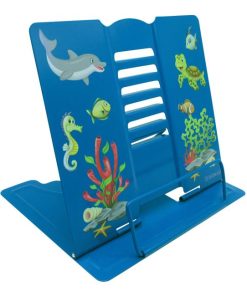 Stojan na knihy DONAU kovový, motív Zvieratká modrý