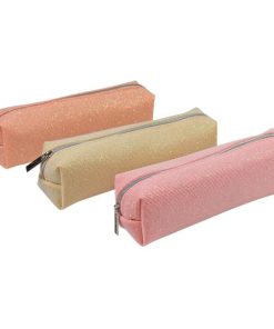 Puzdro na perá DONAU glitrové, mix farieb