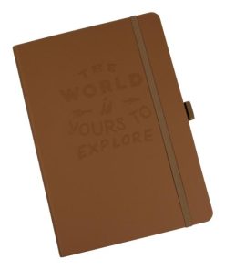 Zápisník Donau A5 outdoorový štvorčekový hnedý s vodeodolným papierom
