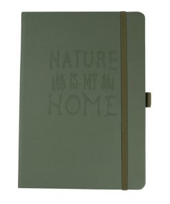 Zápisník Donau A5 outdoorový štvorčekový olivový s vodeodolným papierom
