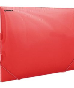 Plastový box s gumičkou DONAU priehľadný červený
