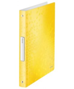 Zakladač 4-krúžkový Leitz WOW celoplastový 2,57cm žltý