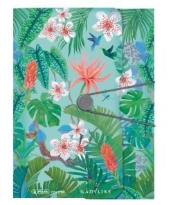 Plastový obal s gumičkou Herlitz Ladylike A4 Džungľa