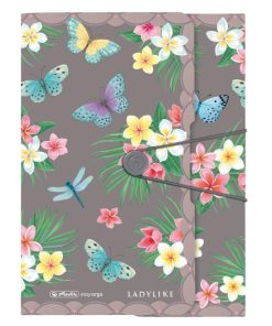 Plastový obal s gumičkou Herlitz Ladylike A4 Motýľ