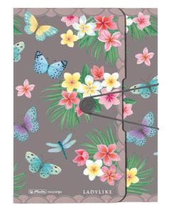 Plastový box s gumičkou Herlitz Ladylike A4, PP, Motýľ