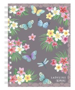 Blok poznámkový štvorčekový Herlitz Ladylike A5, 100 listov, Motýľ