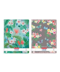 Blok poznámkový Herlitz Ladylike A4, 80 listov, linajkový, Džungľa a Motýľ