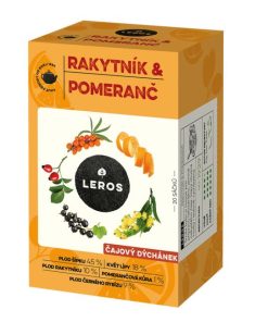 Čaj LEROS bylinný Čajová chvíľka rakytník & pomaranč HB 20 x 2 g