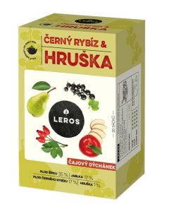 Čaj LEROS ovocný Čajová chvíľka čierna ríbezľa & hruška HB 20 x 2,5 g
