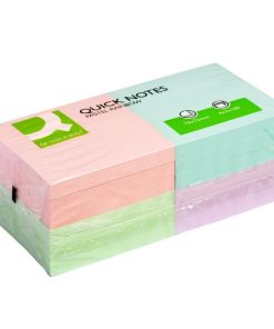 Samolepiaci bloček Q-CONNECT pastelové 76x76mm 12x100 l