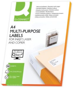 Etikety univerzálne 105x57 mm Q-CONNECT A4 100 hárkov