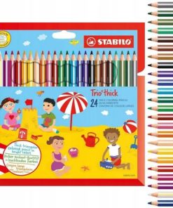 Farbičky STABILO Trio hrubé, v kartónovom obale, 24 ks