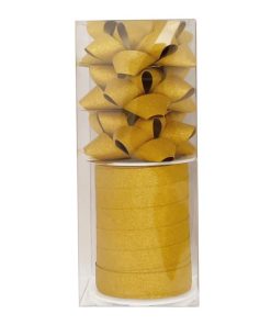 Malá vianočná súprava na balenie darčekov zlatá