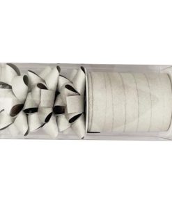 Malá vianočná súprava na balenie darčekov strieborná