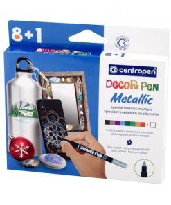Sada popisovačov Centropen 2738 Decor Pen Metallic • sada 9 ks
