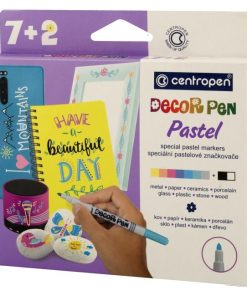 Sada popisovačov Centropen 2738 Decor Pen Pastel • sada 9 ks