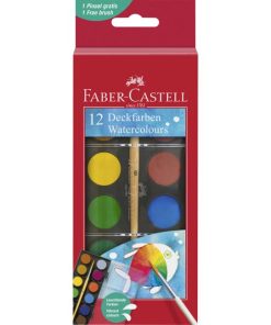 Vodové farby Faber Castell 12 farieb, 24mm