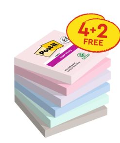 Samolepiaci bloček Post-it Soulful 76x76, 4 + 2 Zadarmo, 90 lístkov v bločku