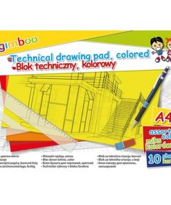 Výkresy Gimboo, A4, 10 listov, 150 GSM, mix farieb