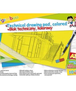 Výkresy Gimboo, A3, 10 listov, 150 GSM, mix farieb