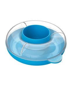 Pohár na vodu s vrchnákom KEYROAD, modrý