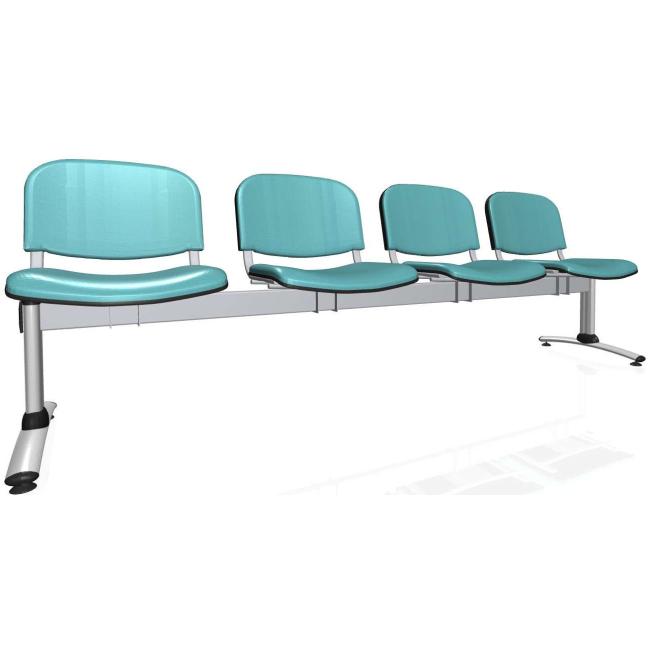 4-miestna lavica Imperia, konštrukcia sivá, zdr. ekokoža 078 zelená - Image 2