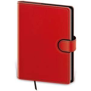 Diár Flip denný A5 14,3x20,5cm - červeno/čierny 2026