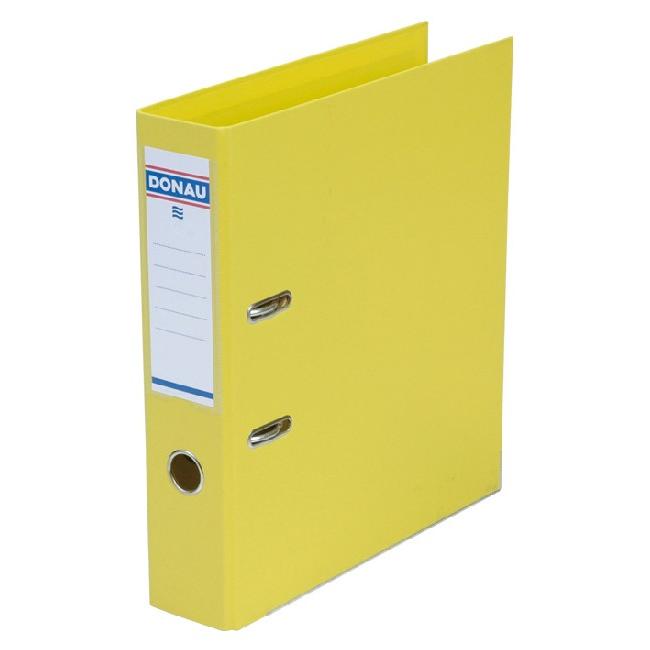 Zakladač pákový DONAU Premium-S, kartón/PP, A4/75 mm, žltý - Image 2