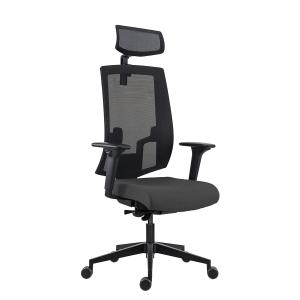 Kancelárska stolička LAPEL Alu PDH, podrúčky, BN6 antracit