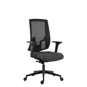 Kancelárska stolička LAPEL Alu, podrúčky, BN6 antracit