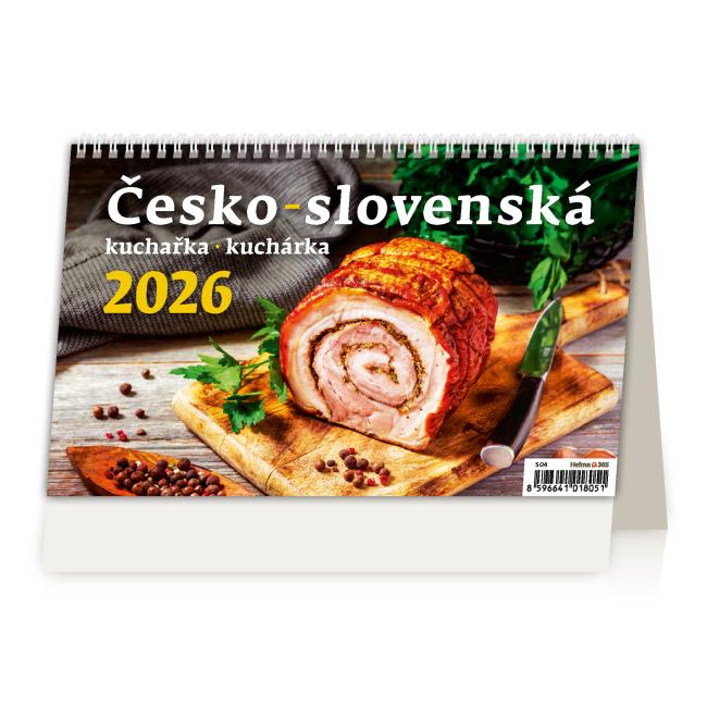 Stolový kalendár riadkový 22,6x13,9 cm - Česko-slovenská kuchárka 2026 - Image 2