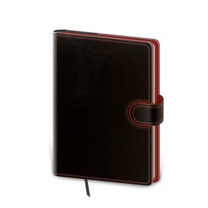 Diár Flip denný B6 12x16,5cm - čierno/červený 2026