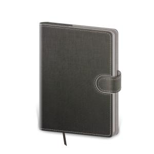 Diár Flip týždenný vreckový 9x14cm - šedo/šedý 2026