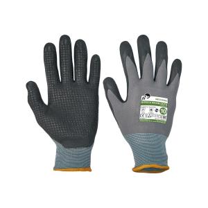 Rukavice z úpletu NYROCA MAXIM DOTS, čierno/sivé, veľ. 11/XXL