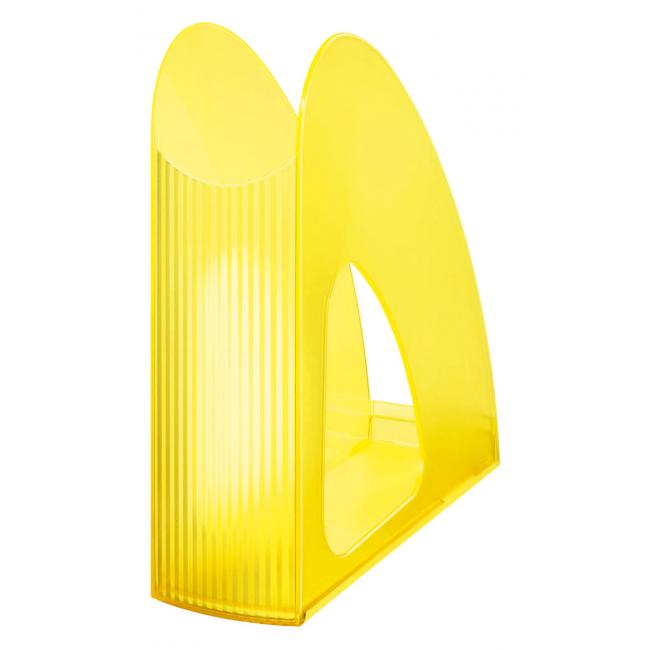 Stojan na časopisy Twin priehľadný signálny žltý - Image 2